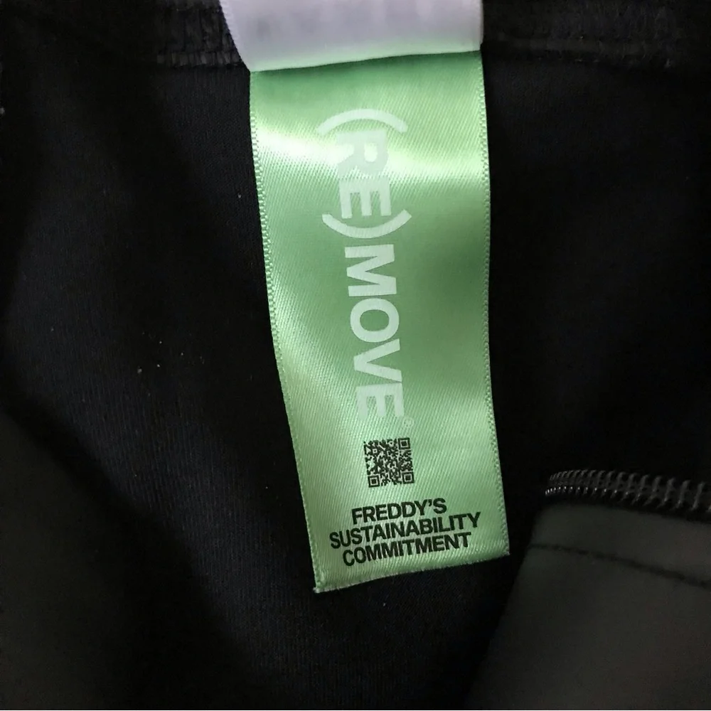 FREDDY WRUP Faux Leather High Waisted Pants Ankle Length Black